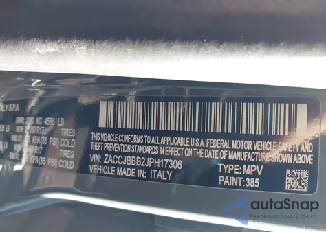 2018 Jeep Renegade Latitude 4X4 z USA, uszkodzony, nr VIN ZACCJBBB2JPH17306